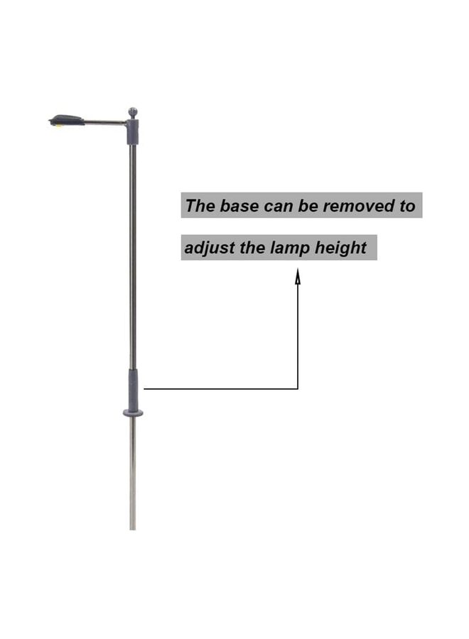 10 قطع مصباح قطار نموذجي بمقياس 1:100 LED جديد 3 فولت لمشروع DIY الإبداعي نظام المرور نموذج مصباح شارع معدني مصباح شارع صغير للحديقة والشارع (أبيض ساطع) - Image 3