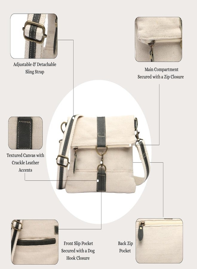 Anekaant Timber & Thread Off White Jute Solid Sling Bag - Image 3