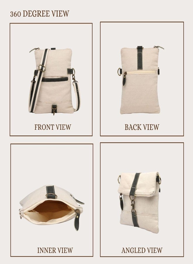 Anekaant Timber & Thread Off White Jute Solid Sling Bag - Image 4