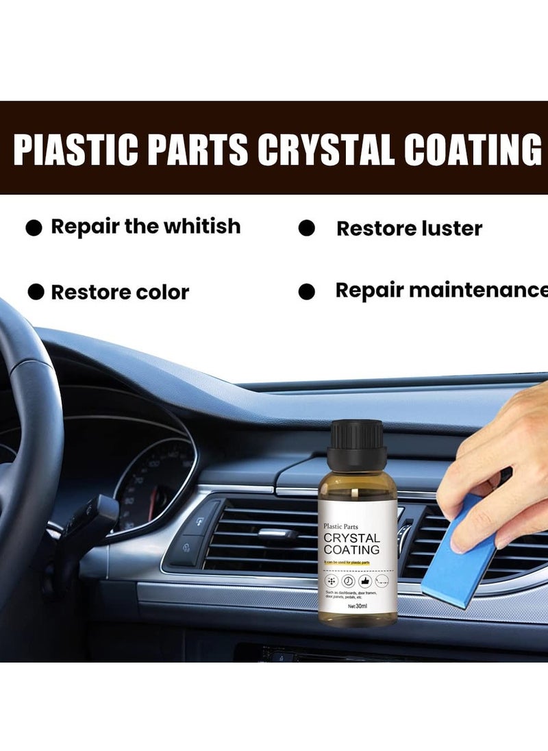 SYOSI 2PCS Plastic Parts Crystal Coating, Long-Lasting Restorer and Refresher Agent for Automotive Plastic Parts, Crystal Coating for Car Plastic Parts, Plastic Restorer for Car  - Image 4