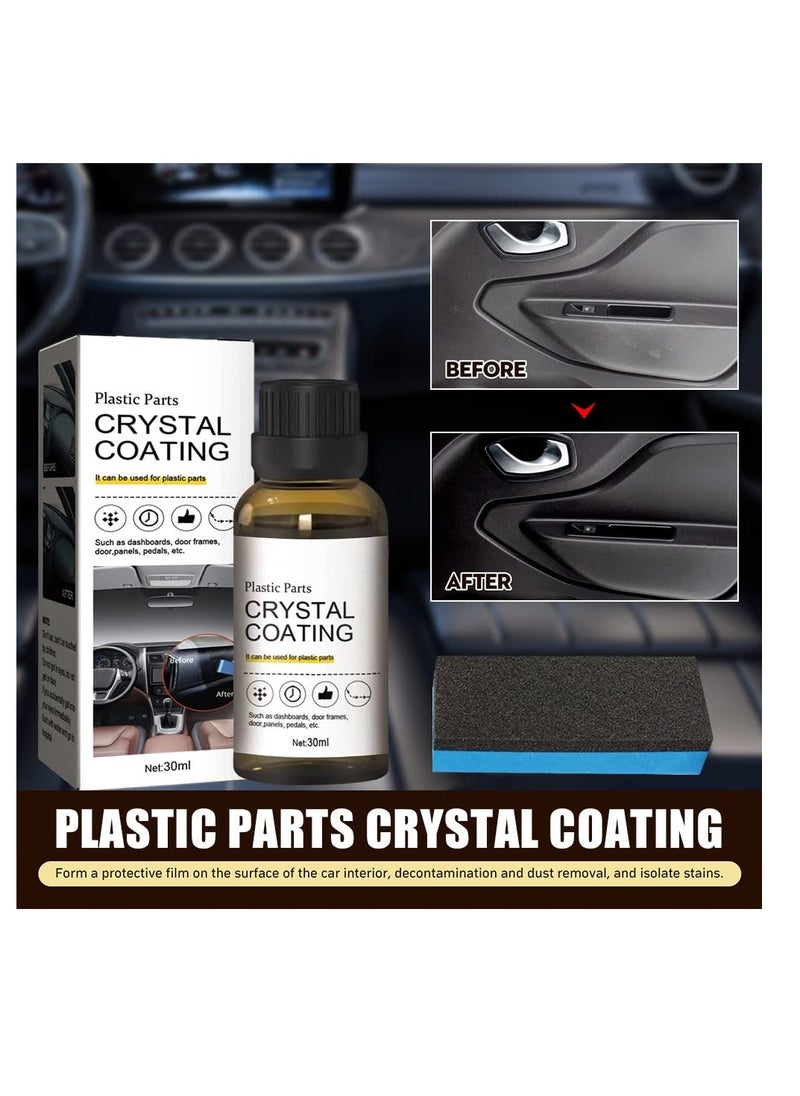 SYOSI 2PCS Plastic Parts Crystal Coating, Long-Lasting Restorer and Refresher Agent for Automotive Plastic Parts, Crystal Coating for Car Plastic Parts, Plastic Restorer for Car  - Image 2