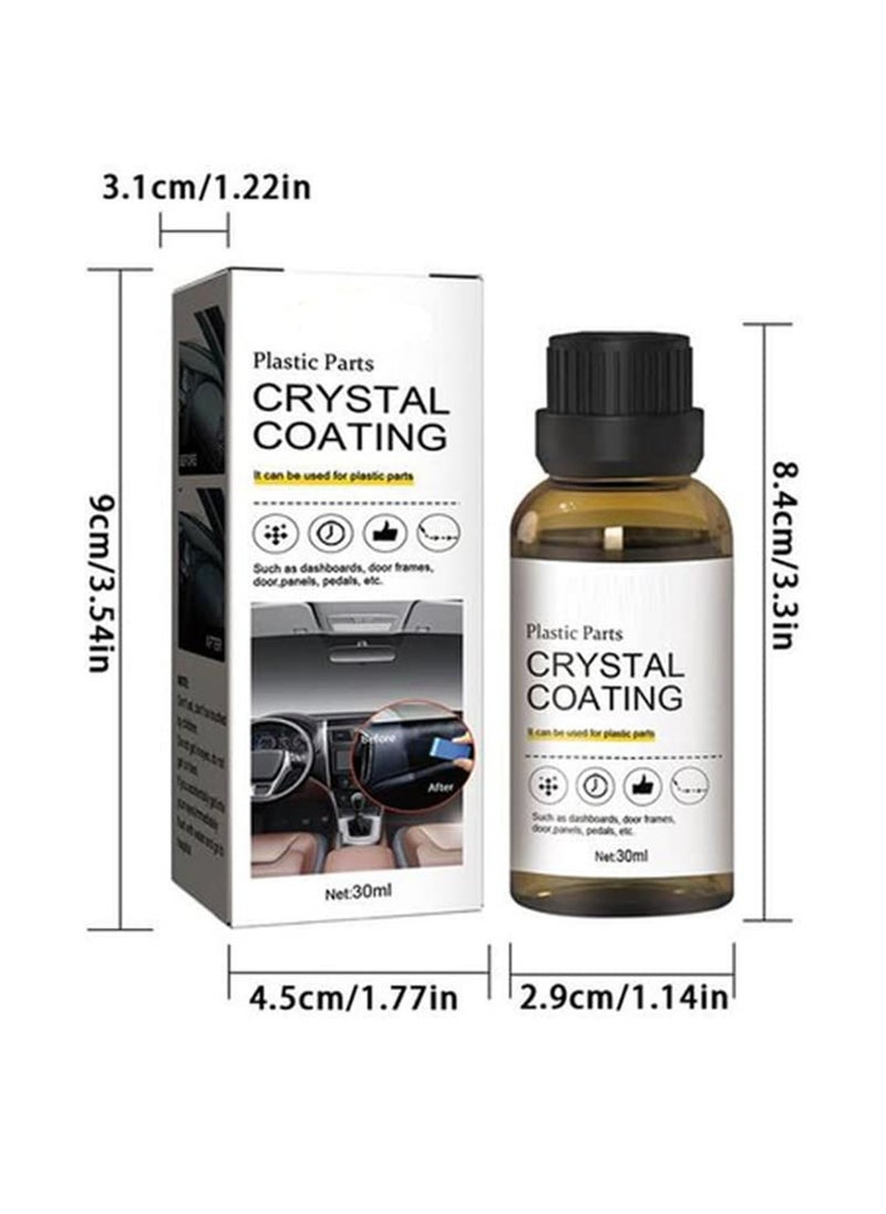 SYOSI 2PCS Plastic Parts Crystal Coating, Long-Lasting Restorer and Refresher Agent for Automotive Plastic Parts, Crystal Coating for Car Plastic Parts, Plastic Restorer for Car  - Image 3