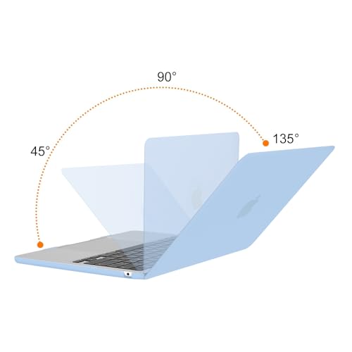 MOSISO Compatible with MacBook Air 13 inch Case 2025 2024 2023 2022 Release M4 A3240 M3 A3113 M2 A2681, Protective Plastic Hard Shell Cover Compatible with MacBook Air 13.6 inch Case, Air Blue - Image 4