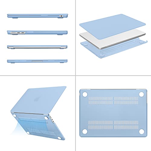 MOSISO Compatible with MacBook Air 13 inch Case 2025 2024 2023 2022 Release M4 A3240 M3 A3113 M2 A2681, Protective Plastic Hard Shell Cover Compatible with MacBook Air 13.6 inch Case, Air Blue - Image 5