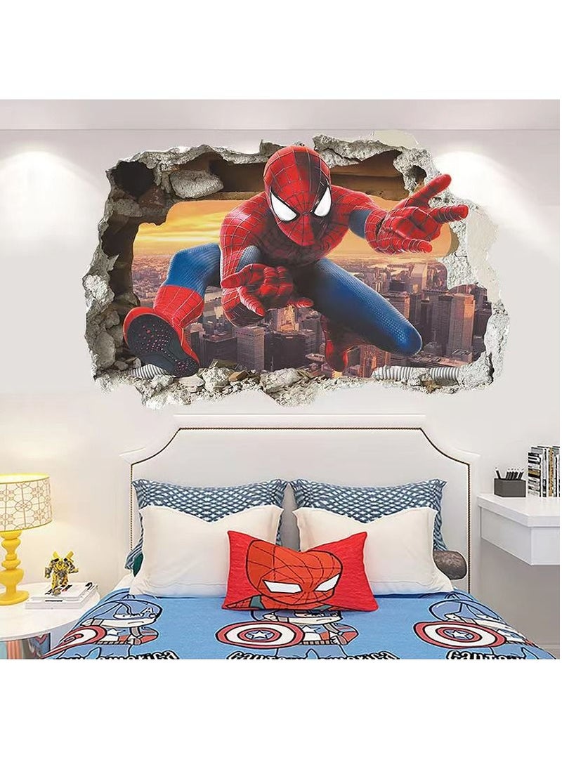 MARVEL Spiderman Stickers Living Room Background Decoration Children's Room Decorative Wall Stickers Removable Wallpaper - Image 2