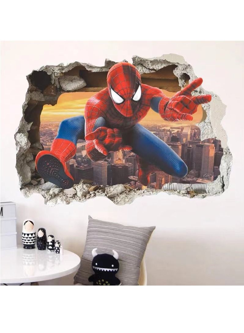 MARVEL Spiderman Stickers Living Room Background Decoration Children's Room Decorative Wall Stickers Removable Wallpaper - Image 3