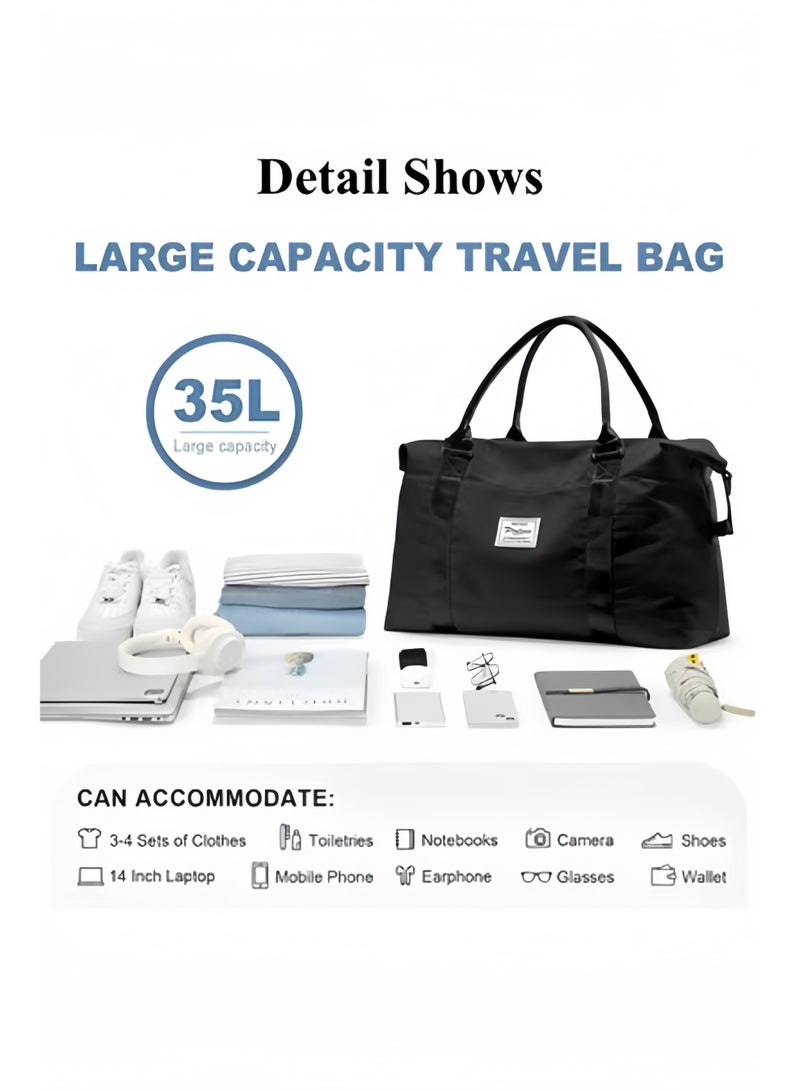 HALAMODO Travel Duffel Bag Sports Tote Gym Bag Shoulder Weekender Overnight Bag Large Capacity Carry On Duffel Bag with Dry and Wet Separation - Image 4