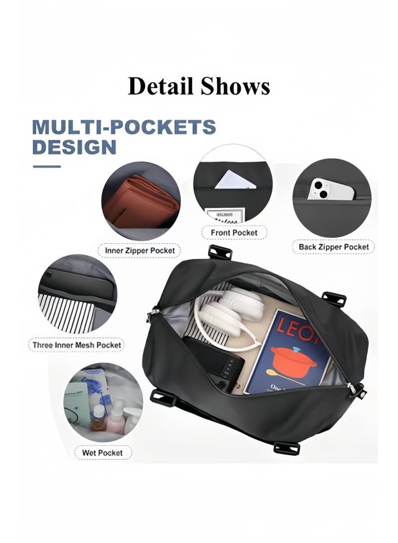 HALAMODO Travel Duffel Bag Sports Tote Gym Bag Shoulder Weekender Overnight Bag Large Capacity Carry On Duffel Bag with Dry and Wet Separation - Image 3