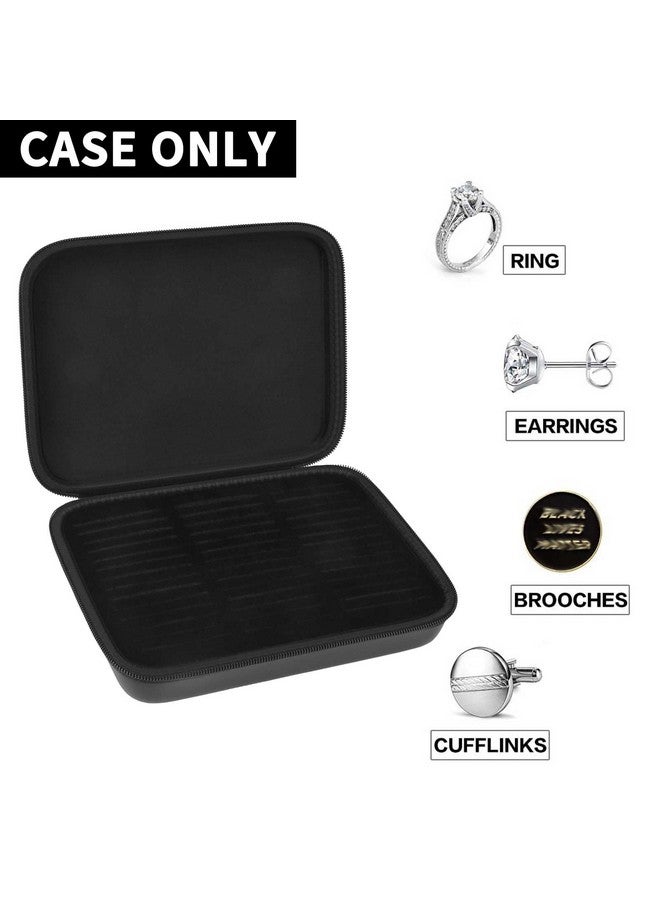 جي دبليز كايس علبة تخزين منظم الخواتم من GWCASE - صندوق عرض خواتم المجوهرات مع 42 فتحة. حامل خواتم مناسب لأكثر من 50 خاتمًا وأقراطًا ودبابيس وأزرار أكمام (العلبة فقط) - داكن - Image 2