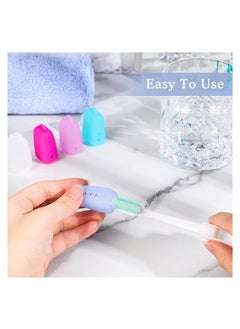 Beauenty 5 Pack Travel Toothbrush Protector Portable Toothbrush Head Cover Color Toothbrush Cover Toothbrush Travel Container Silicone Toothbrush Cover Toothbrush  - Image 5