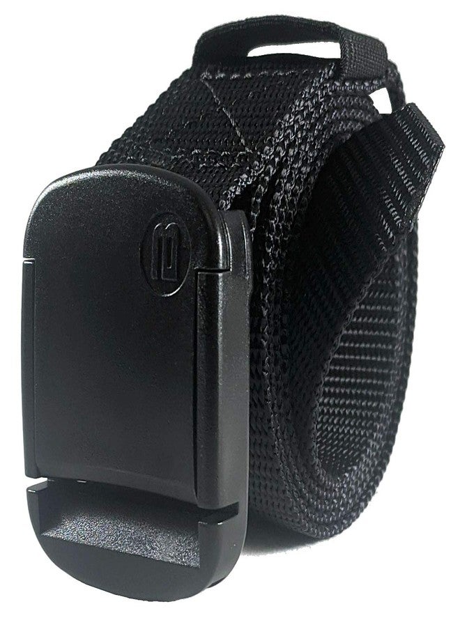 BETTA 1.25 Inch Nylon Web Belt with Adjustable Buckle, Unisex (Small, Black) - Image 1