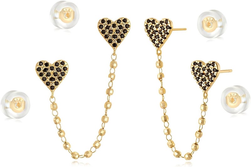 MYEARS Women Earrings Gold Stud 14K Small Simple Hypoallergenic Everyday Jewelry - Image 1