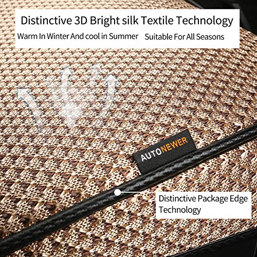 Auto Newer Luxury Breathable Car Seat Cover Fit Four Seasons, Universal Front of Car Seat Cushions, Bottom Seat Covers of Full Wrapped Edge,Universal Fit for 95% Cars,SUV,Pickup(Beige,1PCS) - Image 2