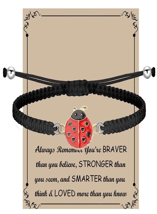 BNQL Ladybug Bracelets Gifts for Women Girls Ladybug Charm Bracelet Ladybug Jewelry Inspiration Ladybug Gifts Ladybug Lover Gifts (ladybug bracelet red) - Image 2