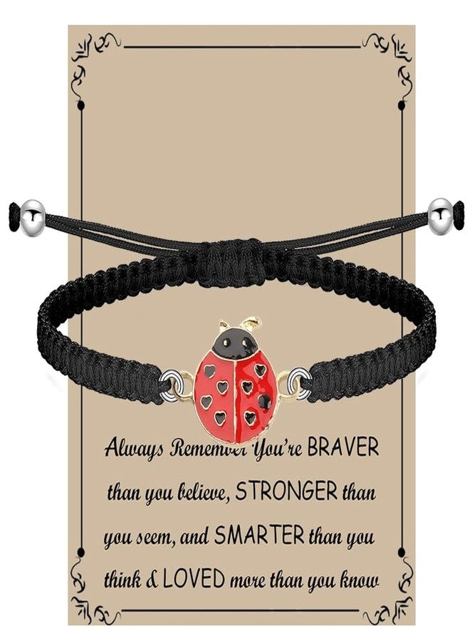 BNQL Ladybug Bracelets Gifts for Women Girls Ladybug Charm Bracelet Ladybug Jewelry Inspiration Ladybug Gifts Ladybug Lover Gifts (ladybug bracelet red) - Image 1