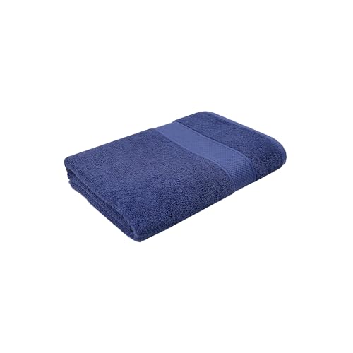 TRIDENT 100% Cotton Towels for Bath | Towels for Bath Large Size Bath Towel - Soft & Absorbent | 450 GSM | 1 Piece Bath Towel for Men/Women | Urban Comfort | 70 cms x 140 cms - New Navy - Image 1