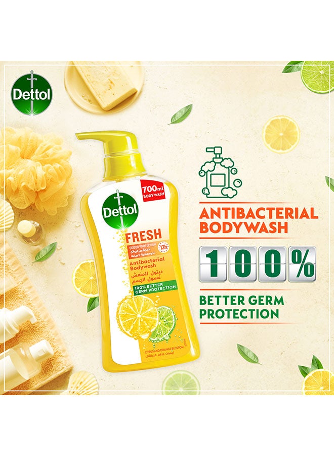 Dettol Antibacterial Bodywash Citrus And Orange Blossom Fragrance yellow 700ml - Image 4