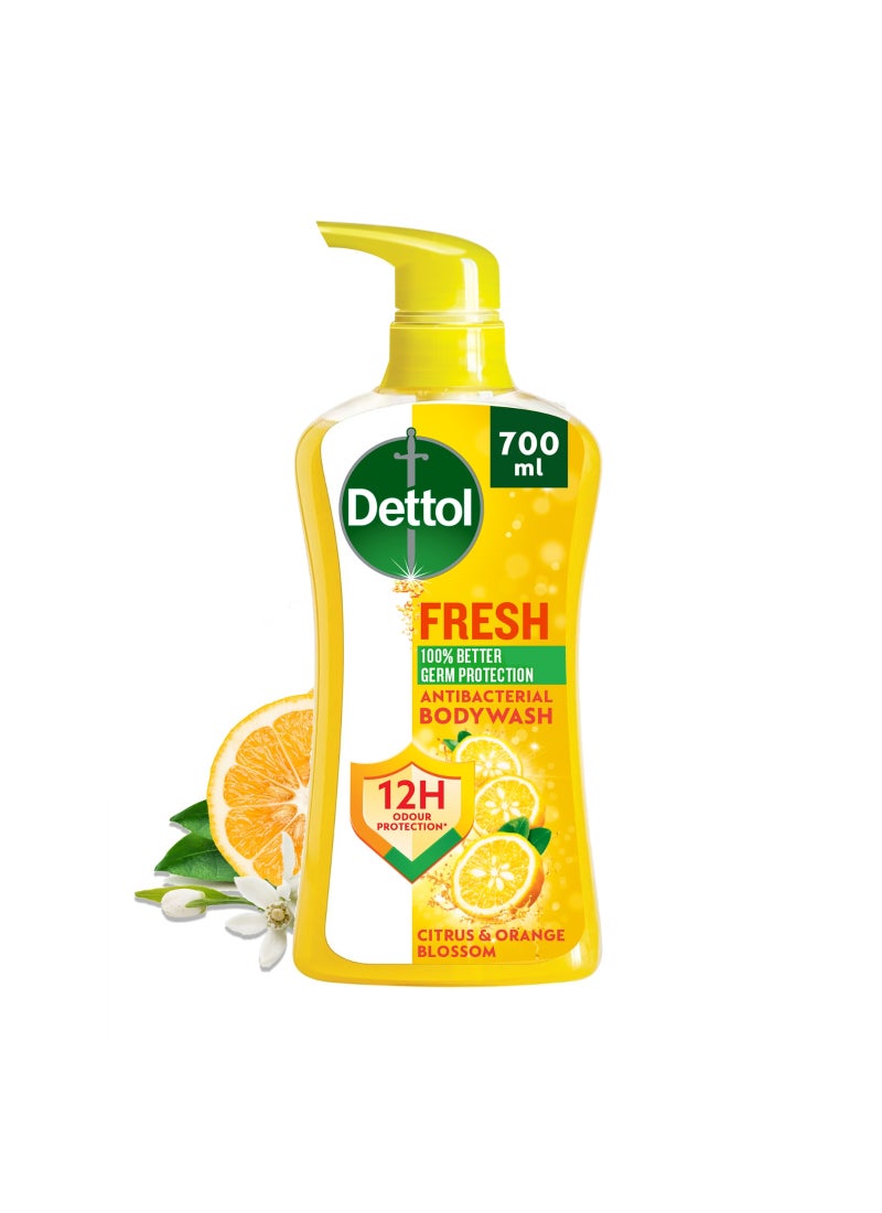 Dettol Antibacterial Bodywash Citrus And Orange Blossom Fragrance yellow 700ml - Image 1