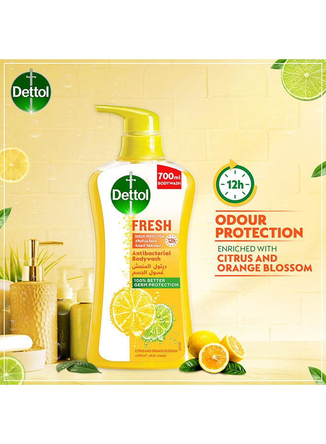 Dettol Antibacterial Bodywash Citrus And Orange Blossom Fragrance yellow 700ml - Image 3