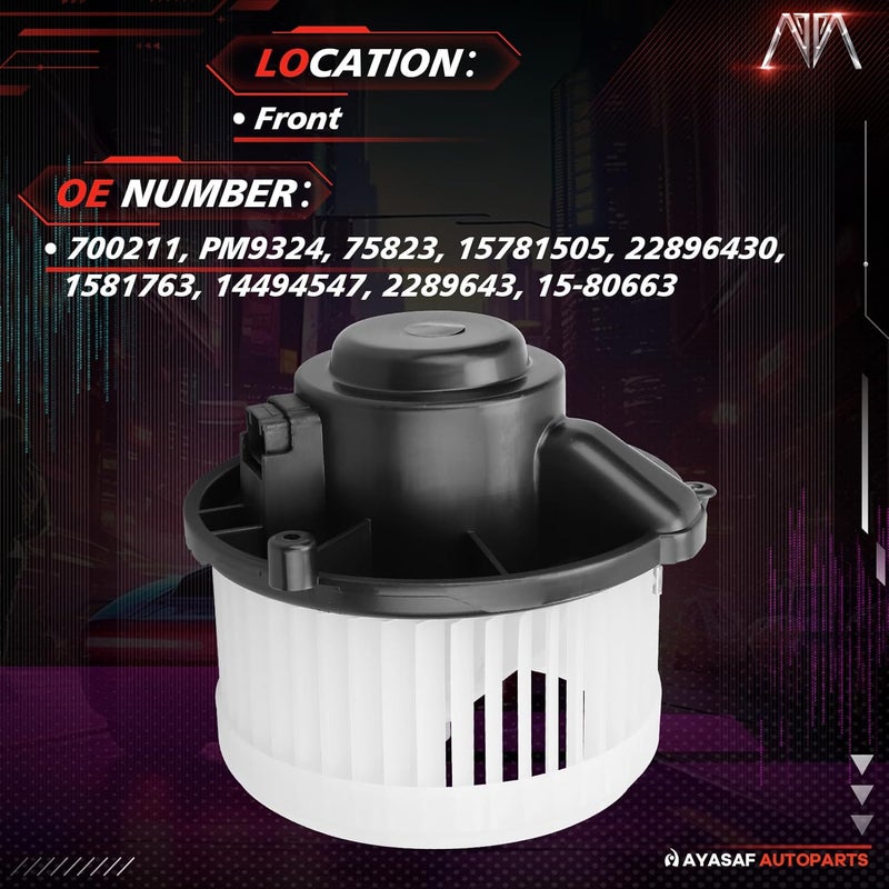 MAYASAF 700211 HVAC Blower Motor Assembly for Chevy Equinox, Captiva Sport, GMC Terrain, Pontiac Torrent, Saturn Vue - Image 2