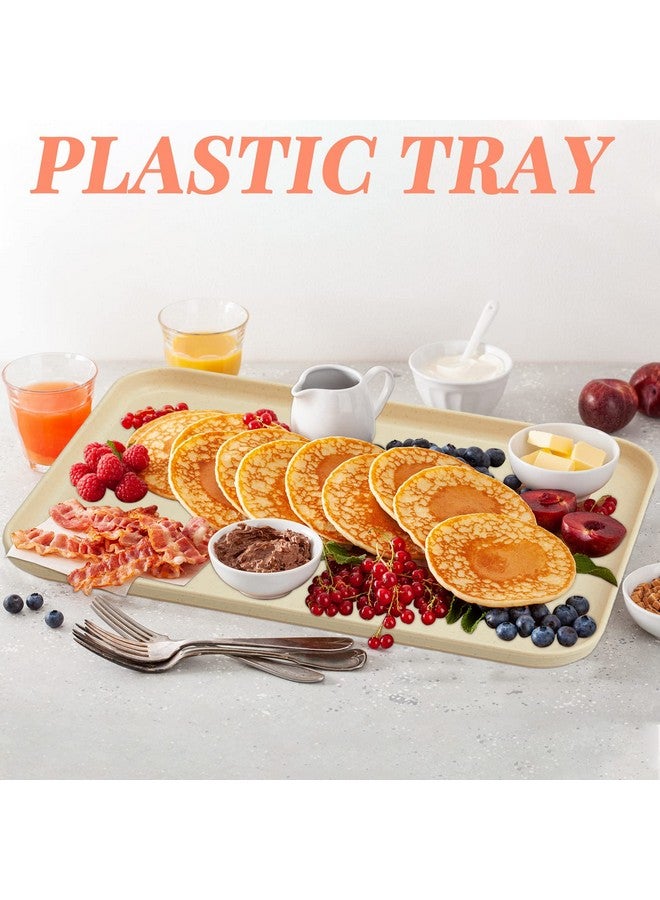 Skylety 18 Pack Plastic Fast Food Trays Bulk Colorful Cafeteria Food Trays Rectangular Serving Trays Lunch Meal Trays for Party Kitchen, 9 Colors, 12 x 9 Inch - Image 4