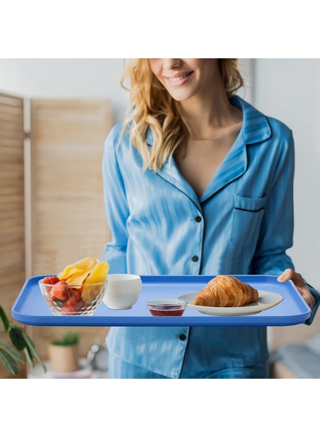 Skylety 18 Pack Plastic Fast Food Trays Bulk Colorful Cafeteria Food Trays Rectangular Serving Trays Lunch Meal Trays for Party Kitchen, 9 Colors, 12 x 9 Inch - Image 5