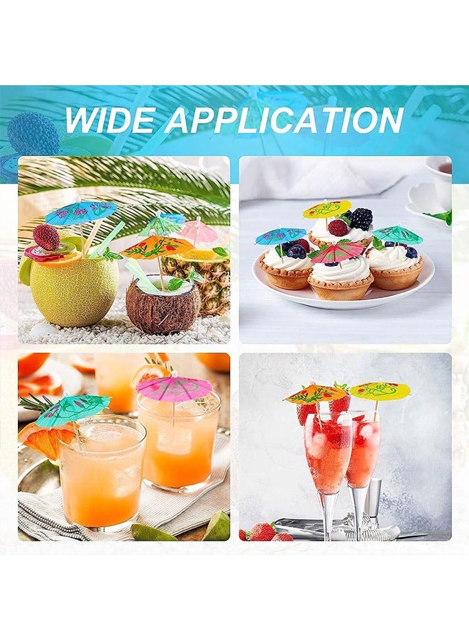 Muyixin 100-Piece Paper Umbrella Sticks  Party Decoration Drinks Assorted Tropical Color Drink Umbrellas for Party Food Drink Decorations Picks Multi - Image 5