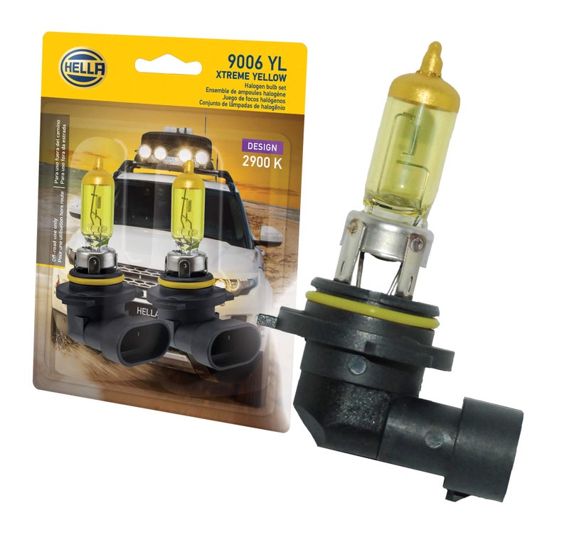HELLA 9006 YL توأم بلستر مصباح أصفر إكستريم 12 فولت 55 واط عبوة 2