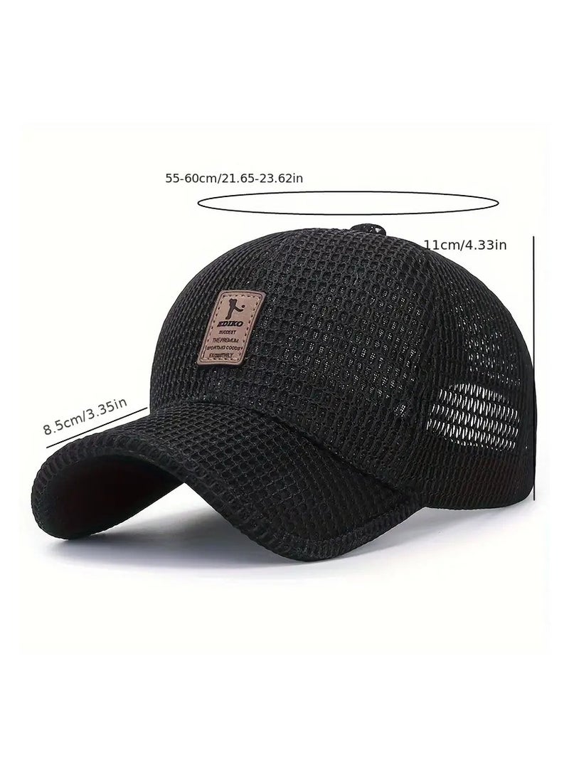 VIUAUAX Men's Breathable Visor Hat Sun Protection Baseball Cap Breathable Casual Baseaball Cap  Perfect For Outdoor Summer Adventures  Fishing - Image 2
