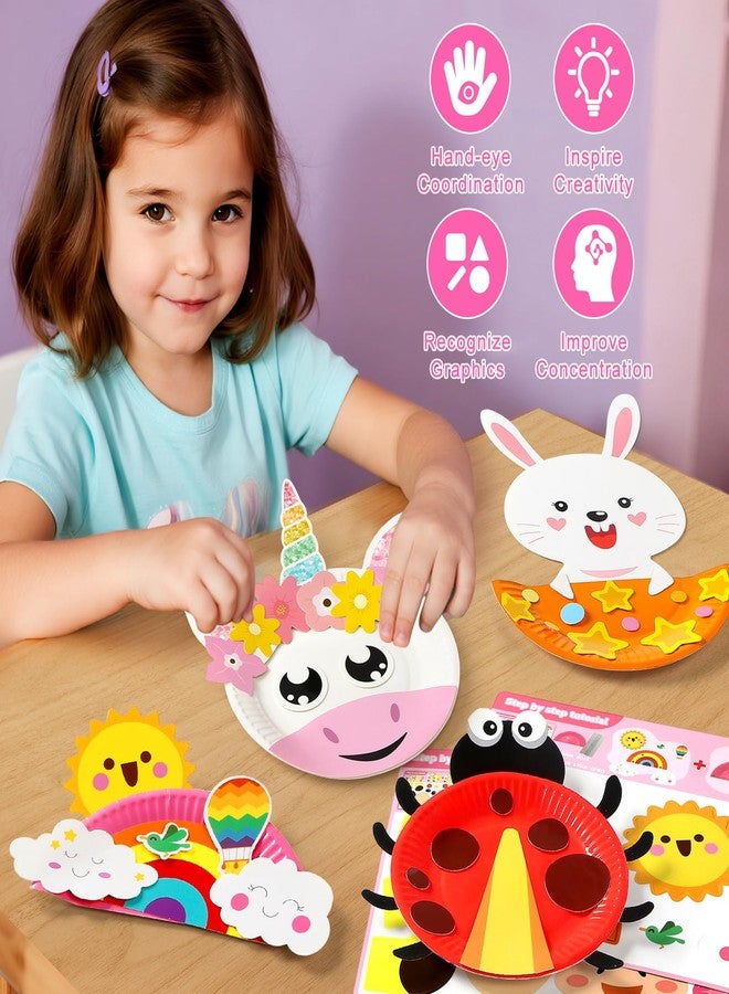 Toylink Arts and Crafts for Kids 3-10, 20 Paper Plate Animal Art Set with Stickers & Decorations, Motor Skills STEAM Toys for Classroom Birthday Activities, Mess-Free DIY Projects for Toddlers - Image 5