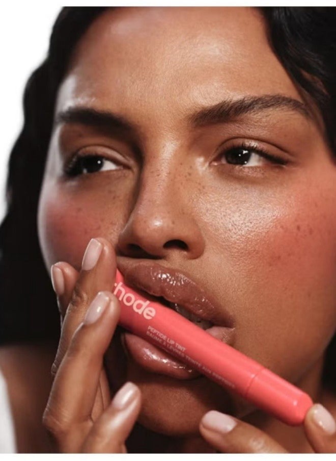 rhode Peptide Lip Tint, Lip Gloss Lip Balm Moisturizes Lips, Tinted Lipstick, Helps Lock Moisture for Fuller & Softer Lips 10ml (Peach Pit) - Image 3