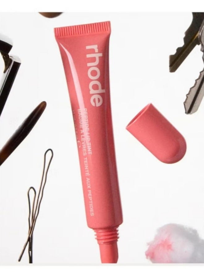 rhode Peptide Lip Tint, Lip Gloss Lip Balm Moisturizes Lips, Tinted Lipstick, Helps Lock Moisture for Fuller & Softer Lips 10ml (Peach Pit) - Image 2