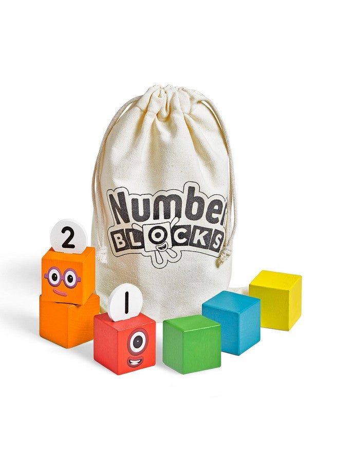 hand2mind hand2mind Numberblocks One to Five Wooden Building Blocks, Wood Stacking Toy, Color Sorting Counting Cubes, Numbers for Toddlers, Preschool Math Toys, Toddler Learning Activities, Kids Birthday Gift  - Image 4