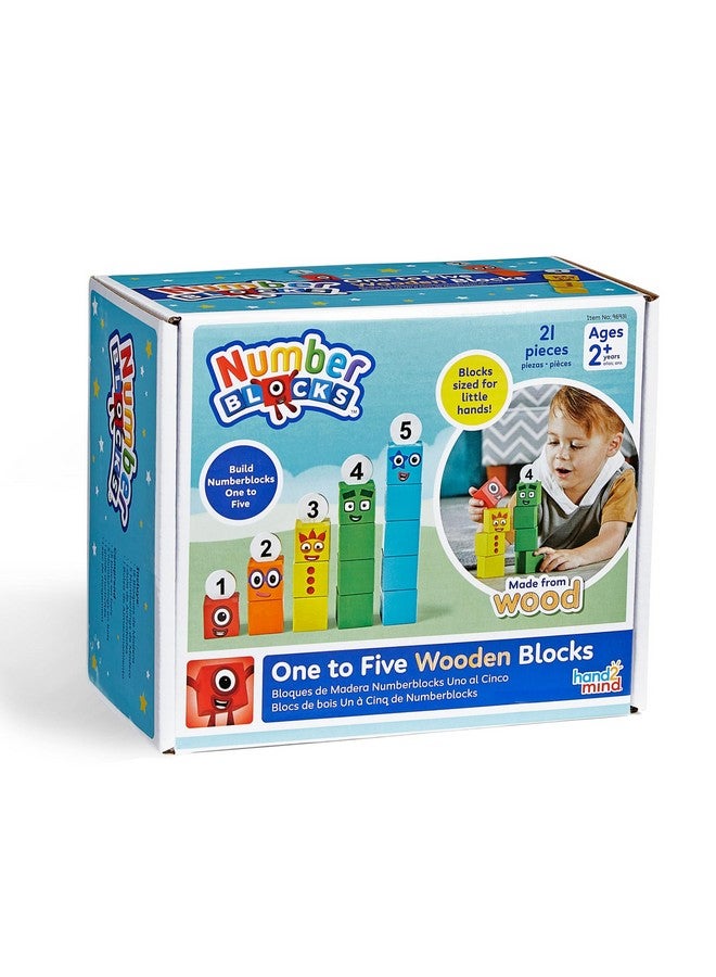 hand2mind hand2mind Numberblocks One to Five Wooden Building Blocks, Wood Stacking Toy, Color Sorting Counting Cubes, Numbers for Toddlers, Preschool Math Toys, Toddler Learning Activities, Kids Birthday Gift  - Image 5
