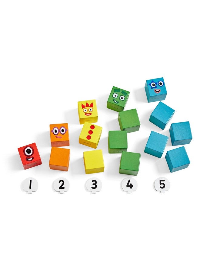 hand2mind hand2mind Numberblocks One to Five Wooden Building Blocks, Wood Stacking Toy, Color Sorting Counting Cubes, Numbers for Toddlers, Preschool Math Toys, Toddler Learning Activities, Kids Birthday Gift  - Image 3