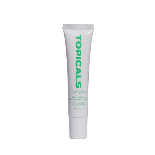 Topicals Slick Salve Mint Glossy Lip Balm  Soothes Discomfort Strengthens Barrier and Provides Lasting Hydration  Relief  Vegan ParabenFree Formula with Hyaluronic Acid and Ceramides 05 Fl Oz