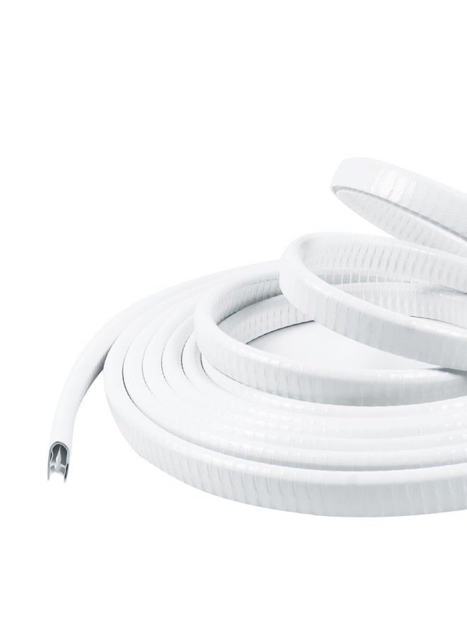 Goldwheel Edge Trim U-Channel Automotive Rubber Trim 1/2" X 3/8" - Fit Gap 3/64"to1/4" Car Door Edge Seal with Steel, Rubber Weather Stripping, Car Door Edge Guards Metal Edge Protector (White/20Ft) - Image 4