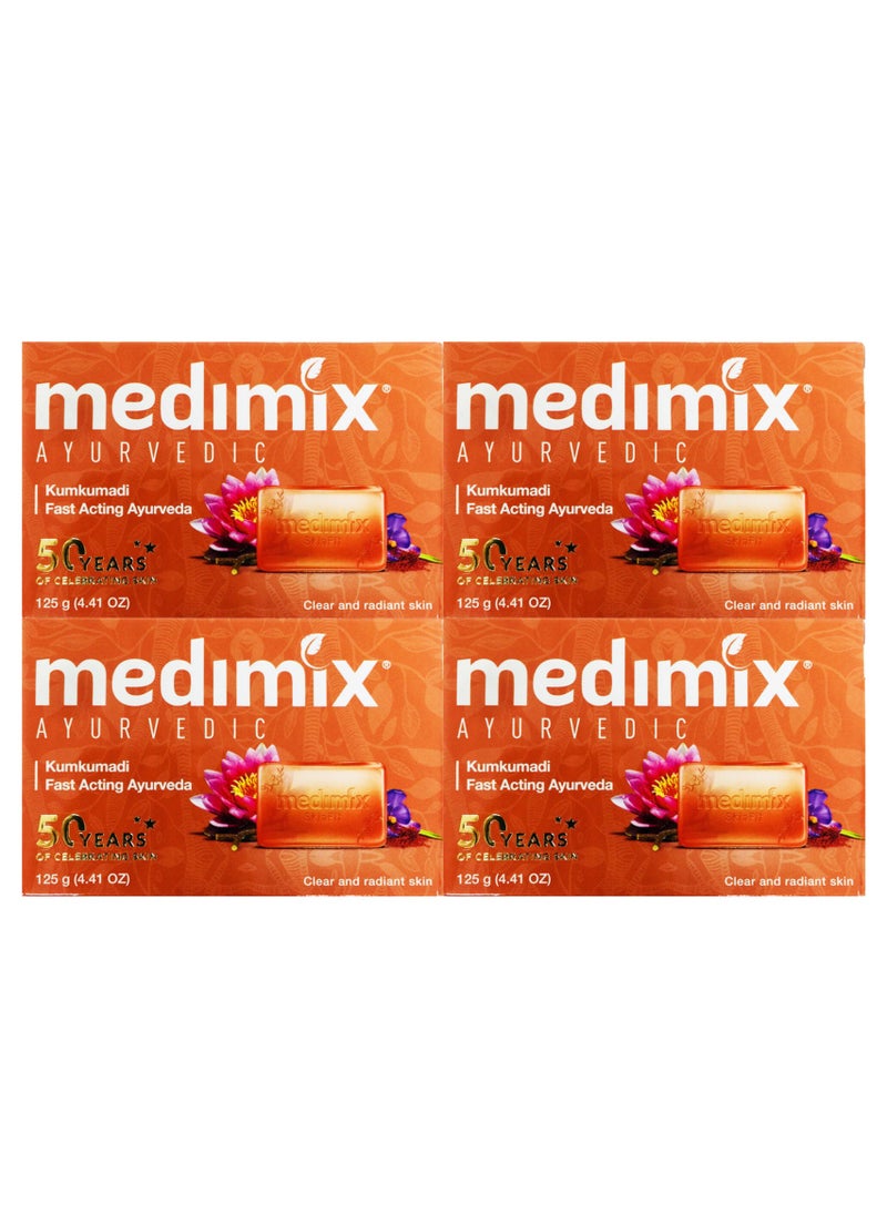 Medimix Ayurvedic Kumkumadi Soap 125g x 4  - Image 1