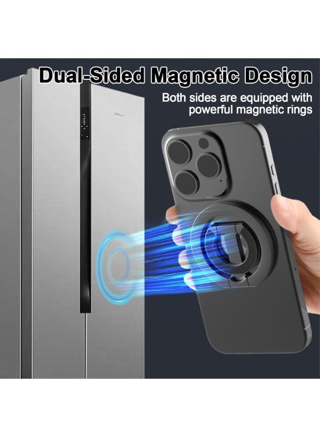 Magnetic Phone Ring Holder for MagSafe, Ring Stand, Finger Grip, Kickstand, 360° Rotating, Adjustable, Removable, Compatible with iPhone 17, 16, 15, 14, 13, 12 (Pro, Pro Max, Mini, Plus), Samsung, and Android MagSafe Accessories - Image 5