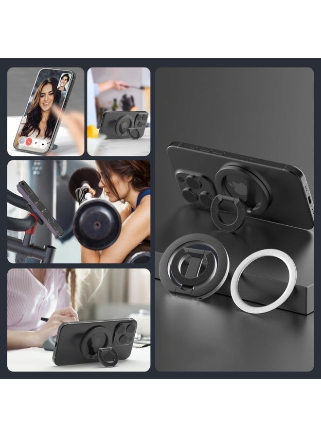 Magnetic Phone Ring Holder for MagSafe, Ring Stand, Finger Grip, Kickstand, 360° Rotating, Adjustable, Removable, Compatible with iPhone 17, 16, 15, 14, 13, 12 (Pro, Pro Max, Mini, Plus), Samsung, and Android MagSafe Accessories - Image 3
