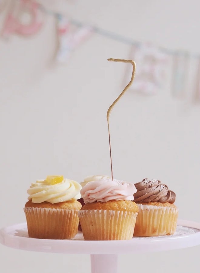 Wondercandle شمعة متلألئة بالذهب الوردي - رقم 7 - Image 2