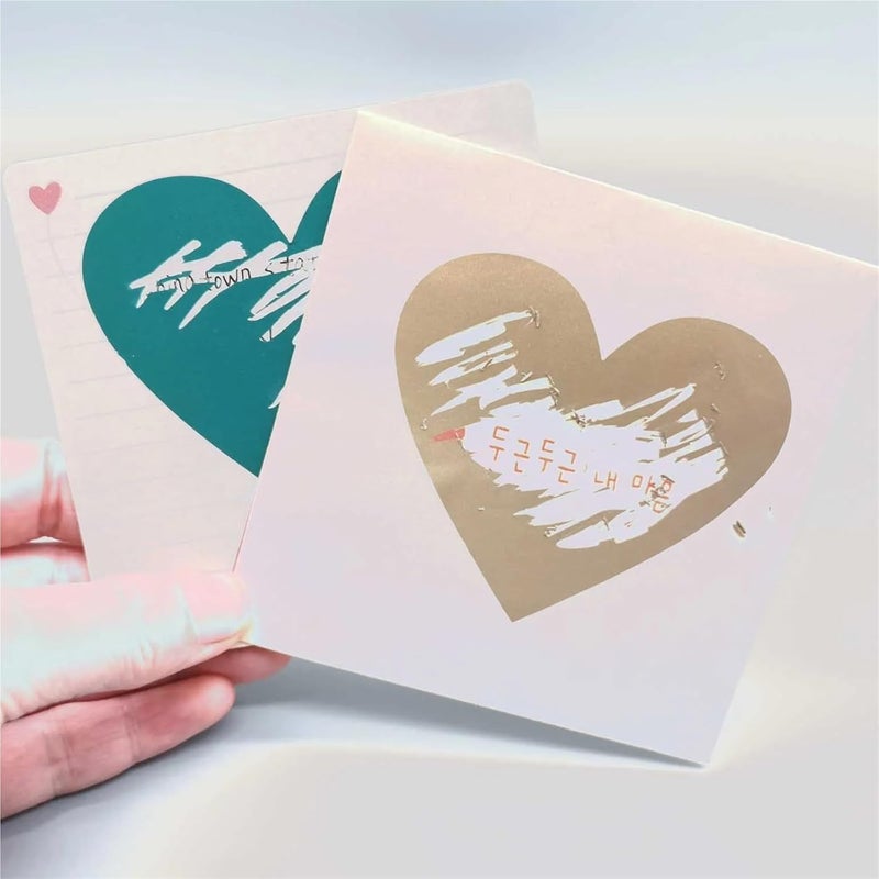200 PCS 70x80mm Scratch Off Sticker Love Heart Gold Grey for Adhesive Stickers Party Activity(70x80mm Red) - Image 5