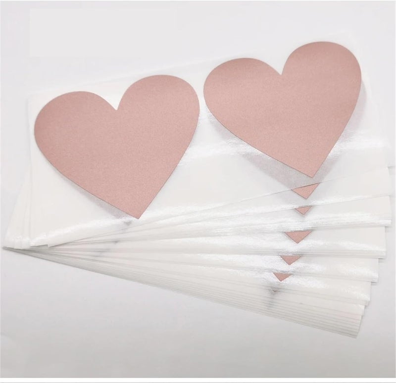 200 PCS 70x80mm Scratch Off Sticker Love Heart Gold Grey for Adhesive Stickers Party Activity(70x80mm Red) - Image 4