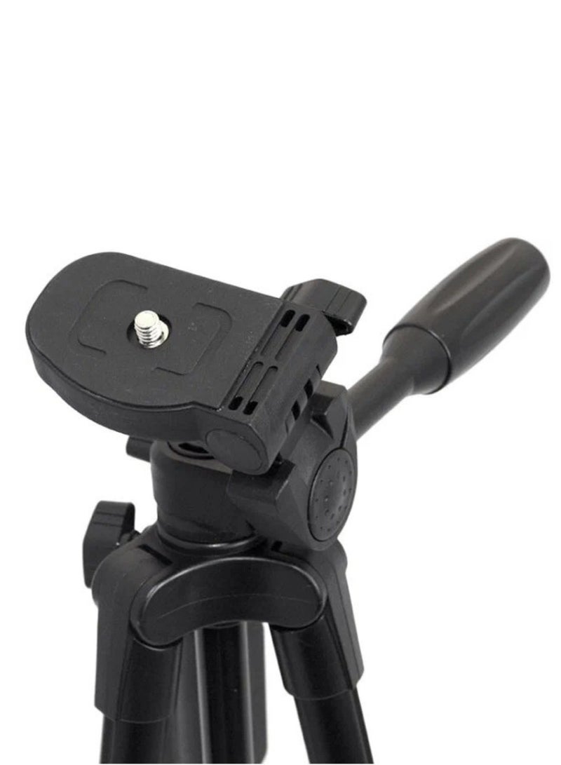 Yunteng VCT-5208 Professional Camera Tripod with Fluid Pan Head and Quick Release Plate, Lightweight Aluminum Alloy, Adjustable Height, Foldable Design - Image 3