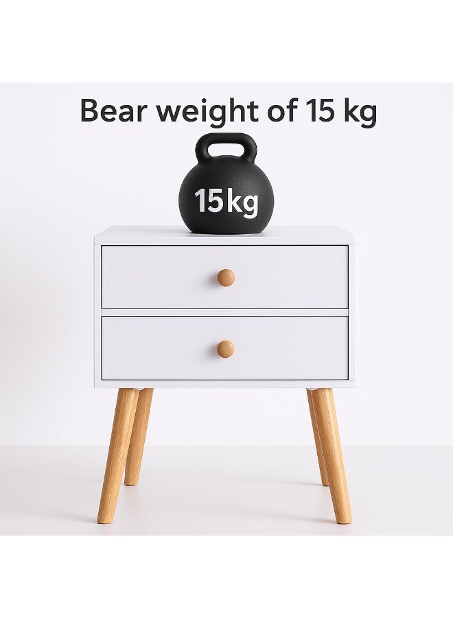 Jorunb Nightstand for Bedroom,Small Night Stand Modern Bedside Tables with Drawer,Narrow Side Table with Open Storage Shel,End Table for Bedroom/Living Room/Dorm - Image 5