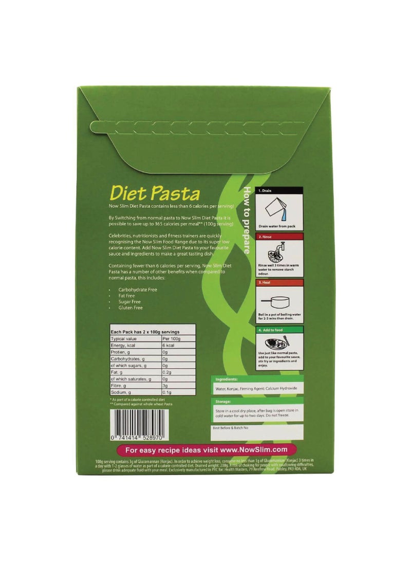 Now Slim Diet Pasta Fettuccine 200g | Low Calorie | Fat Free | Sugar Free | Gluten Free Konjac Noodles - Image 2