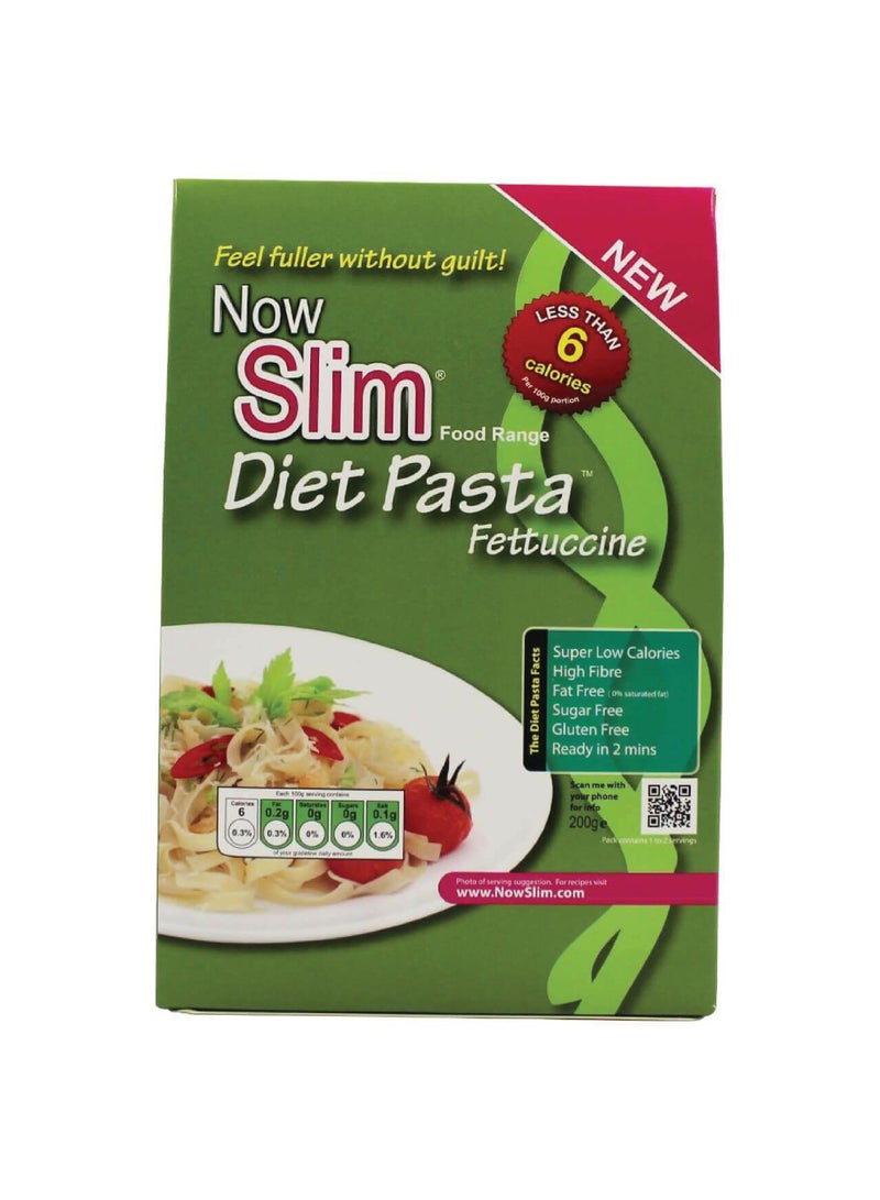 Now Slim Diet Pasta Fettuccine 200g | Low Calorie | Fat Free | Sugar Free | Gluten Free Konjac Noodles - Image 1