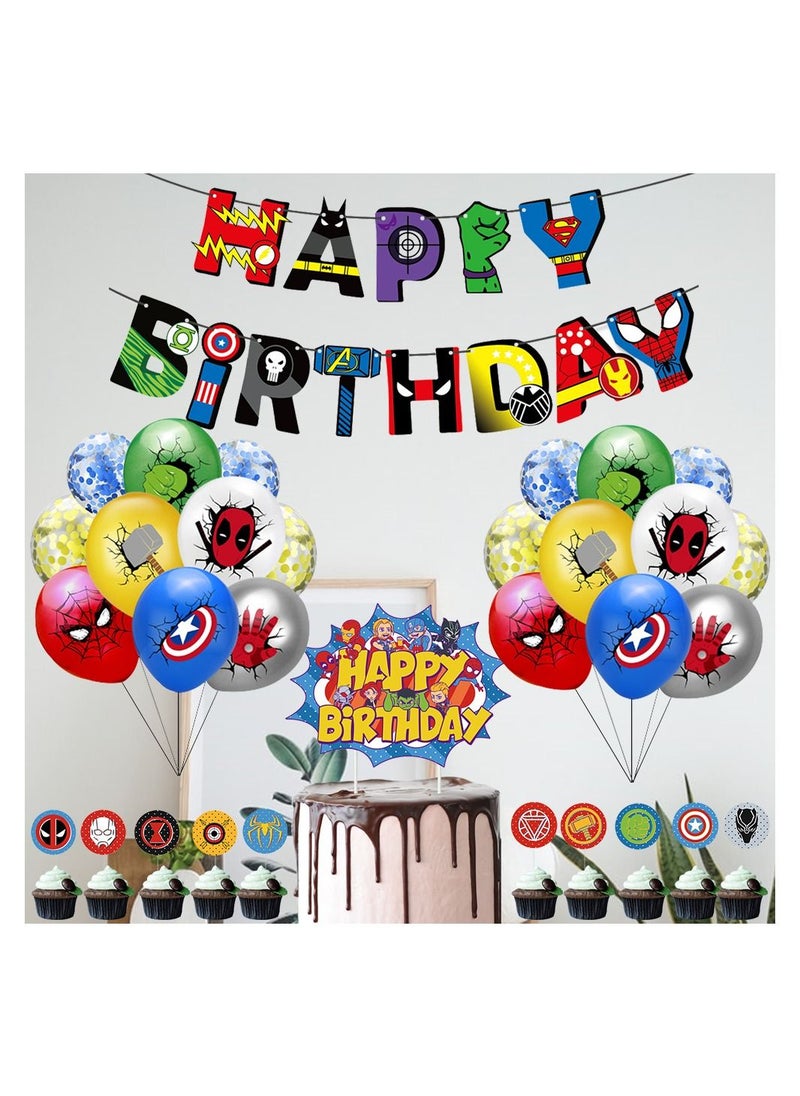Generic - Superheroes Theme Birthday Party Decoration - Avengers Birthday Party Supplies - Image 1