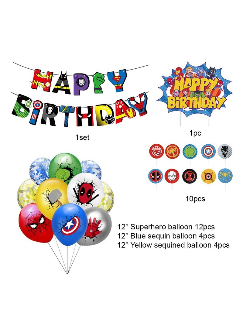 Generic - Superheroes Theme Birthday Party Decoration - Avengers Birthday Party Supplies - Image 1