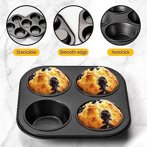 Yomvzake Air Fryer Muffin Pan, 2 Pack Cupcake Molds for Air Fryer Toaster Oven, Nonstick Cupcake Baking Pan for Counter Top Oven Small Oven - Image 2